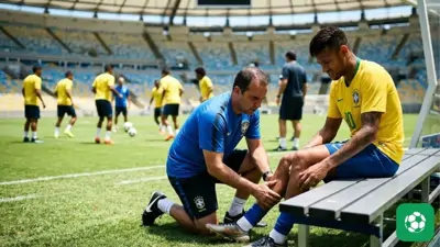 Neymar vắng mặt trong buổi tập đầu tiên của tuyển Brazil vì chấn thương bắp chân