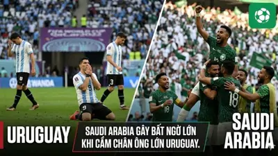 Saudi Arabia gây bất ngờ lớn khi cầm chân ông lớn Uruguay.